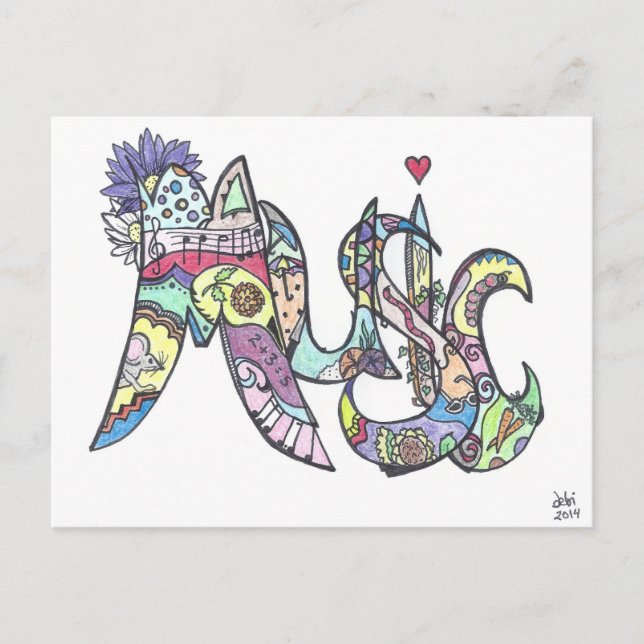 Postkarte: Musik Postkarte (Vorderseite)