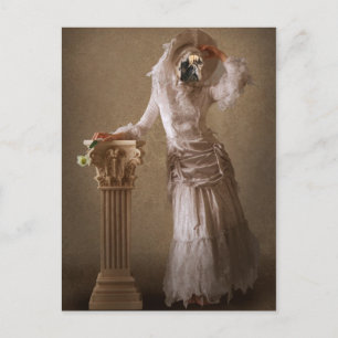 Postkarte nach oben geklebt