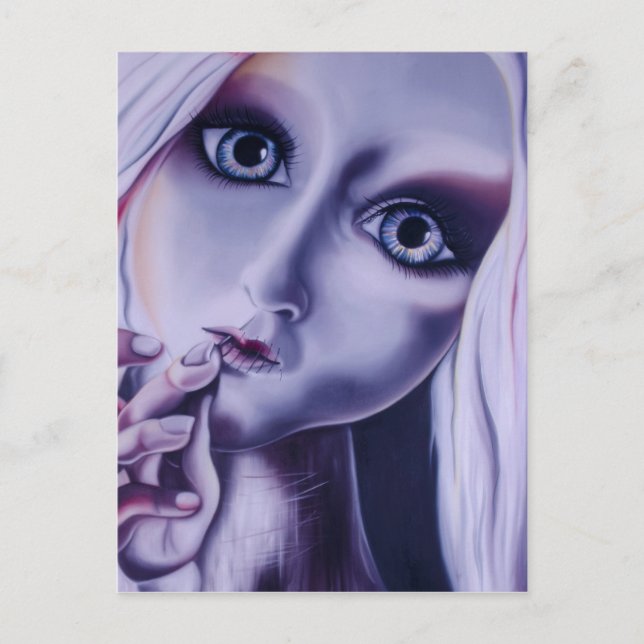 Postkarte "Nähgeheimnisse" (Vorderseite)