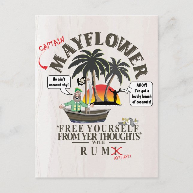 Postkarte. NEHMEN SIE SICH VON IHREN GEDANKEN FREI Postkarte (Vorderseite)