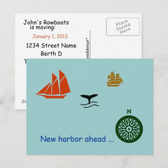 Postkarte - Neuer Hafen vor (Vorne/Hinten)