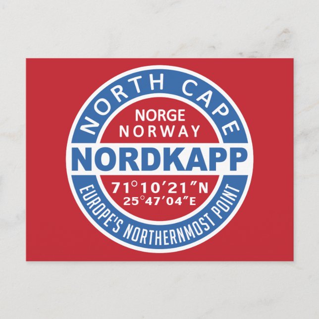 Postkarte NORDKAPP Norwegen (Vorderseite)