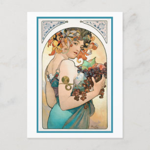 Postkarte - Obst ernten