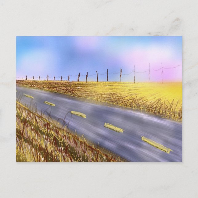Postkarte "Offene Straße" (Vorderseite)