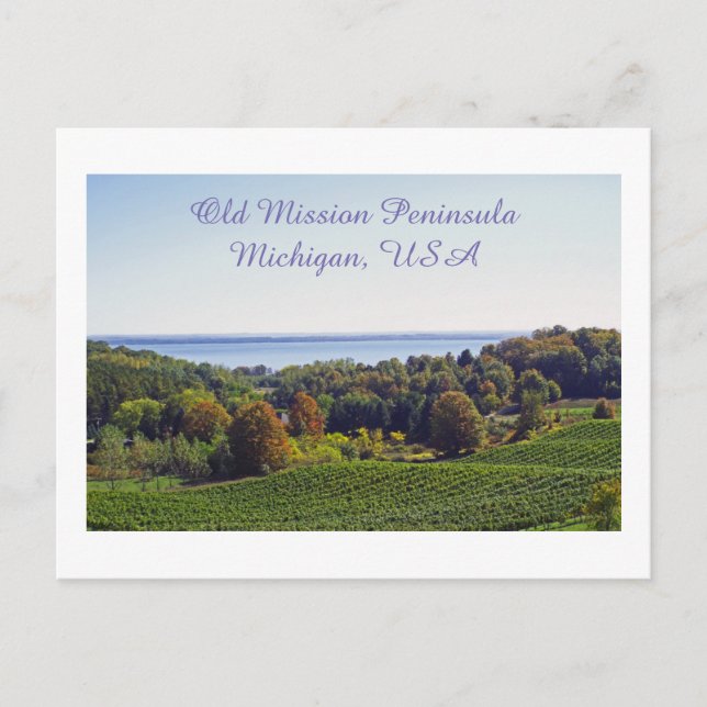 Postkarte, "OLD MISSION PENINSULA/MICHIGAN" Postkarte (Vorderseite)