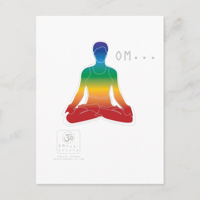Postkarte OMs Lotus Chakras (Vorderseite)