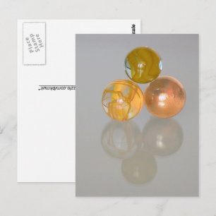 Postkarte - orange Marmorsteine