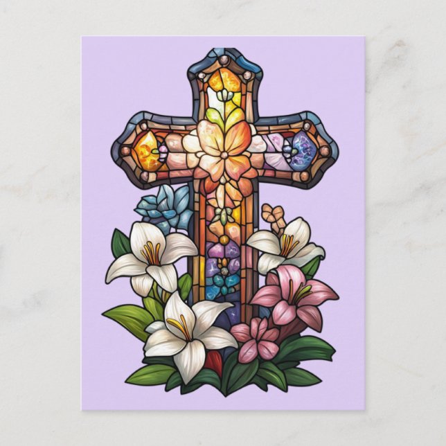 Postkarte Osterkreuz (Vorderseite)