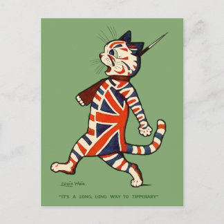 Postkarte: Patriotische Katze Postkarte