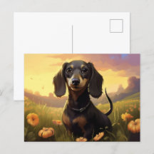 Postkarte Paws in Petals