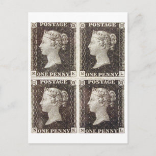 Postkarte - Penny Black Briefmarken