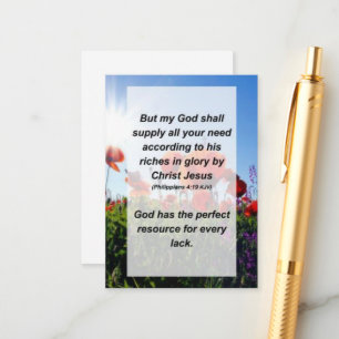 Postkarte Philippinen 4:19 Aber mein Gott wird es 
