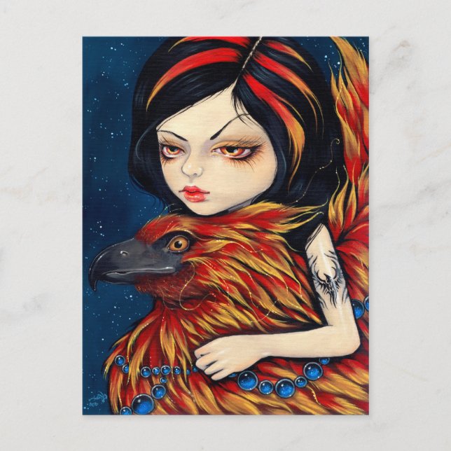 Postkarte "Phoenix Tattoo" (Vorderseite)