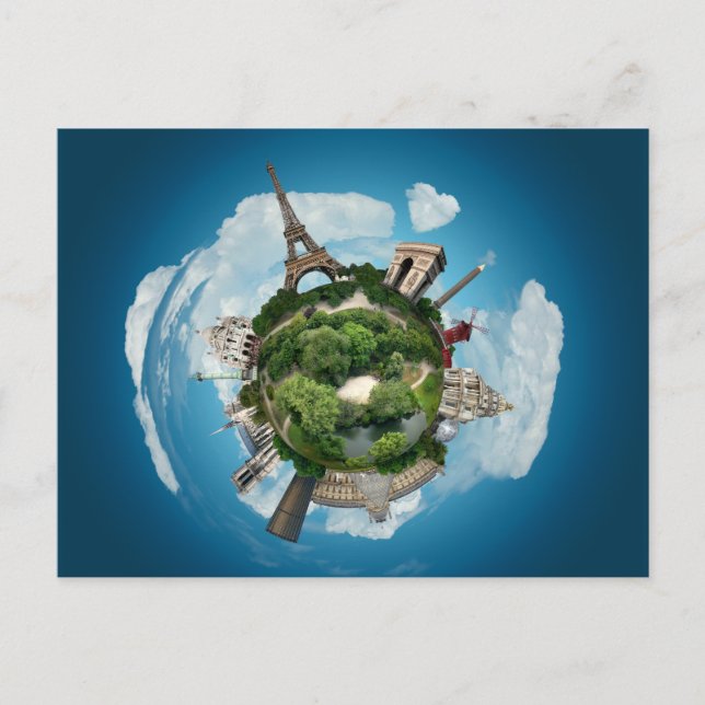 Postkarte Planet Paris (Vorderseite)