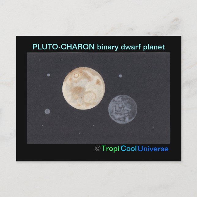 Postkarte Planet PLUTO (Vorderseite)