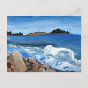 Postkarte: Popham Beach. Dunkler Flieder Postkarte