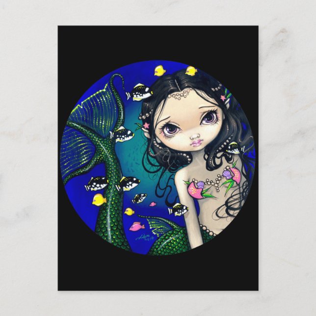 Postkarte "Porthole Mermaid" (Vorderseite)