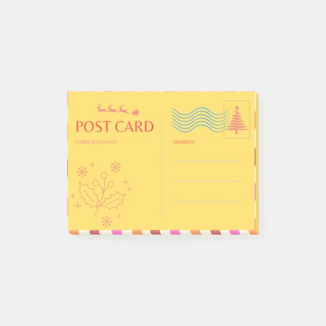 Postkarte Post-it Klebezettel (Vorderseite)