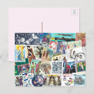 Postkarte Postfach mit Personen