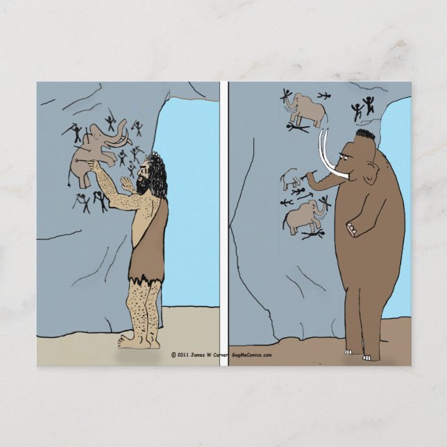 Postkarte "Prähistorische Spin" (Vorderseite)