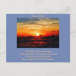 Postkarte - Psalm 59:16 Singen am Morgen
