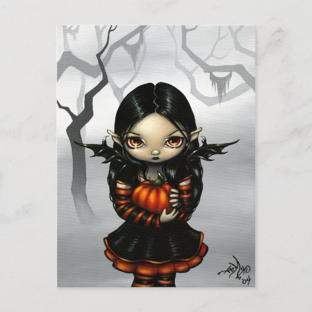 Postkarte "Pumpkin Pixie" (Vorderseite)
