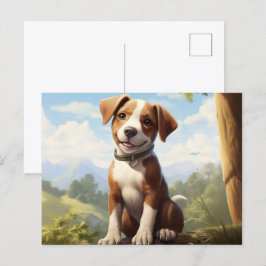 Postkarte Puppy Perfekt