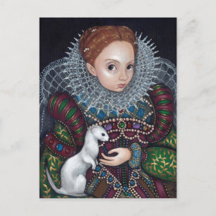 Postkarte "Queen Elizabeth and an Ermine"