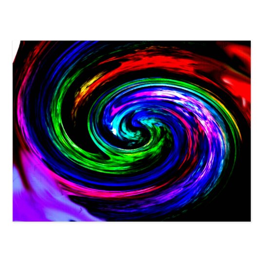 Postkarte "Quirl" bunt abstrakt