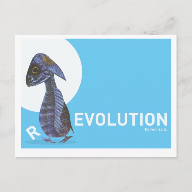 Postkarte (R)EVOLUTION, DARWIN SAGTE (Vorderseite)