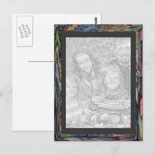 Postkarte - Rahmen mit verwischten Farben Vorlage
