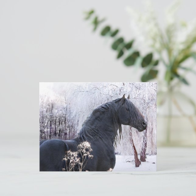 Postkarte "Raphael & Snowy Trees" (Stehend Vorderseite)