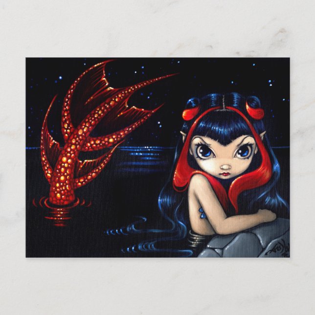 Postkarte "Red Tails Mermaid" (Vorderseite)