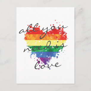 Postkarte - Regenbogenherz - Alles was du brauchst