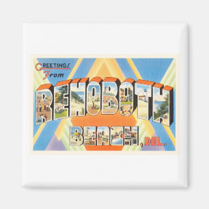Postkarte Rehoboth Strand-Delawares DE Vintage Magnet