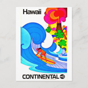 Postkarte-Reise im Stil vergangener Zeiten-Hawaii Postkarte