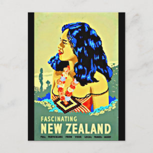 Postkarte-Reise in alten Zeiten-Neuseeland Postkarte