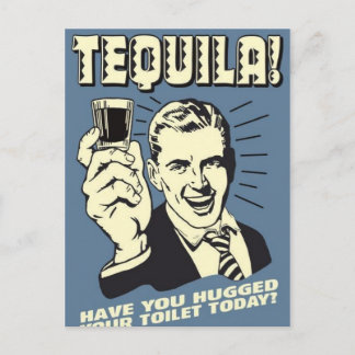 Postkarte, Retro, Tequila Postkarte