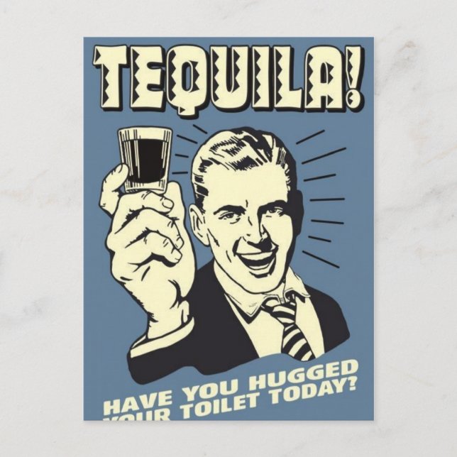 Postkarte, Retro, Tequila Postkarte (Vorderseite)