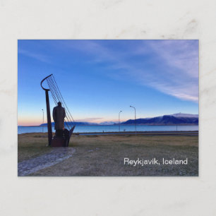 Postkarte Reykjavik Island mit Schreiben