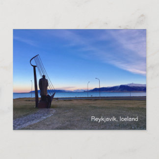 Postkarte Reykjavik Island mit Schreiben