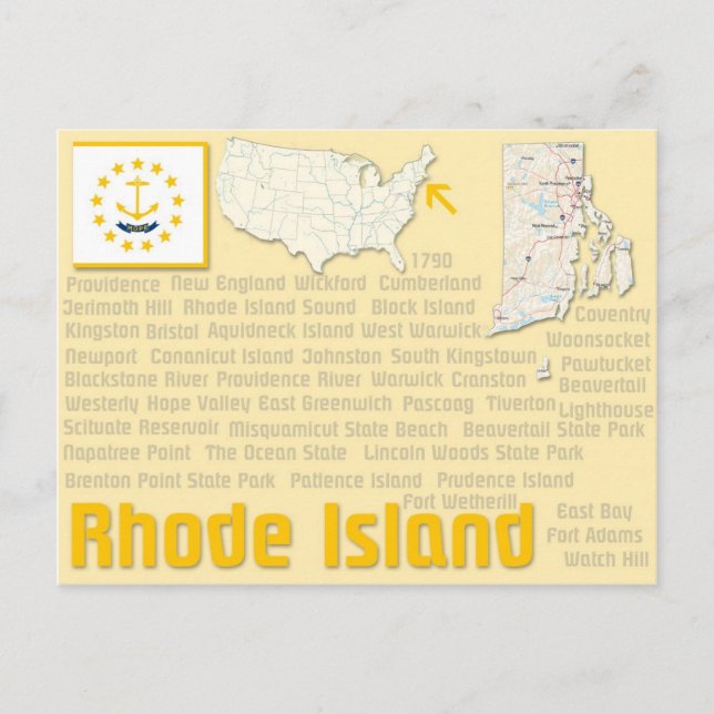 Postkarte "Rhode Island" (Vorderseite)