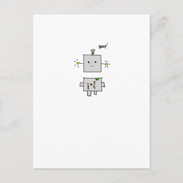 Postkarte - Roboter (Vorderseite)