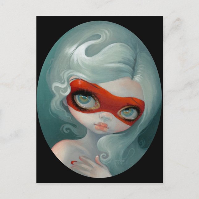 Postkarte "Rote Maske" (Vorderseite)