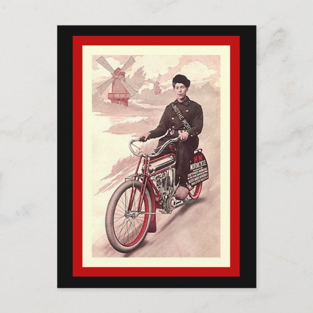 Postkarte rund um die World Tour M-M Motorrad (Vorderseite)