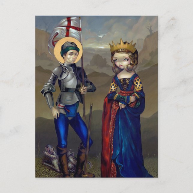 Postkarte "Saint George und Princess Sabra" (Vorderseite)