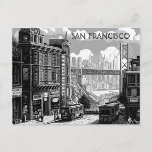 Postkarte San Francisco Black and White Travel