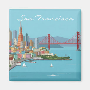 Postkarte San Francisco Golden Gate Bridge Magnet