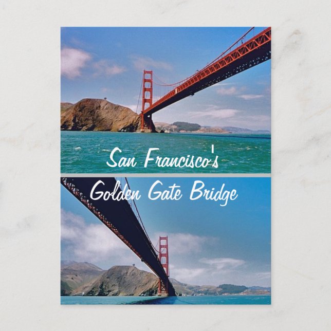Postkarte San Franciscos Golden Gate Bridge (Vorderseite)