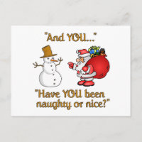 Postkarte Santa & Snowman - anpassen